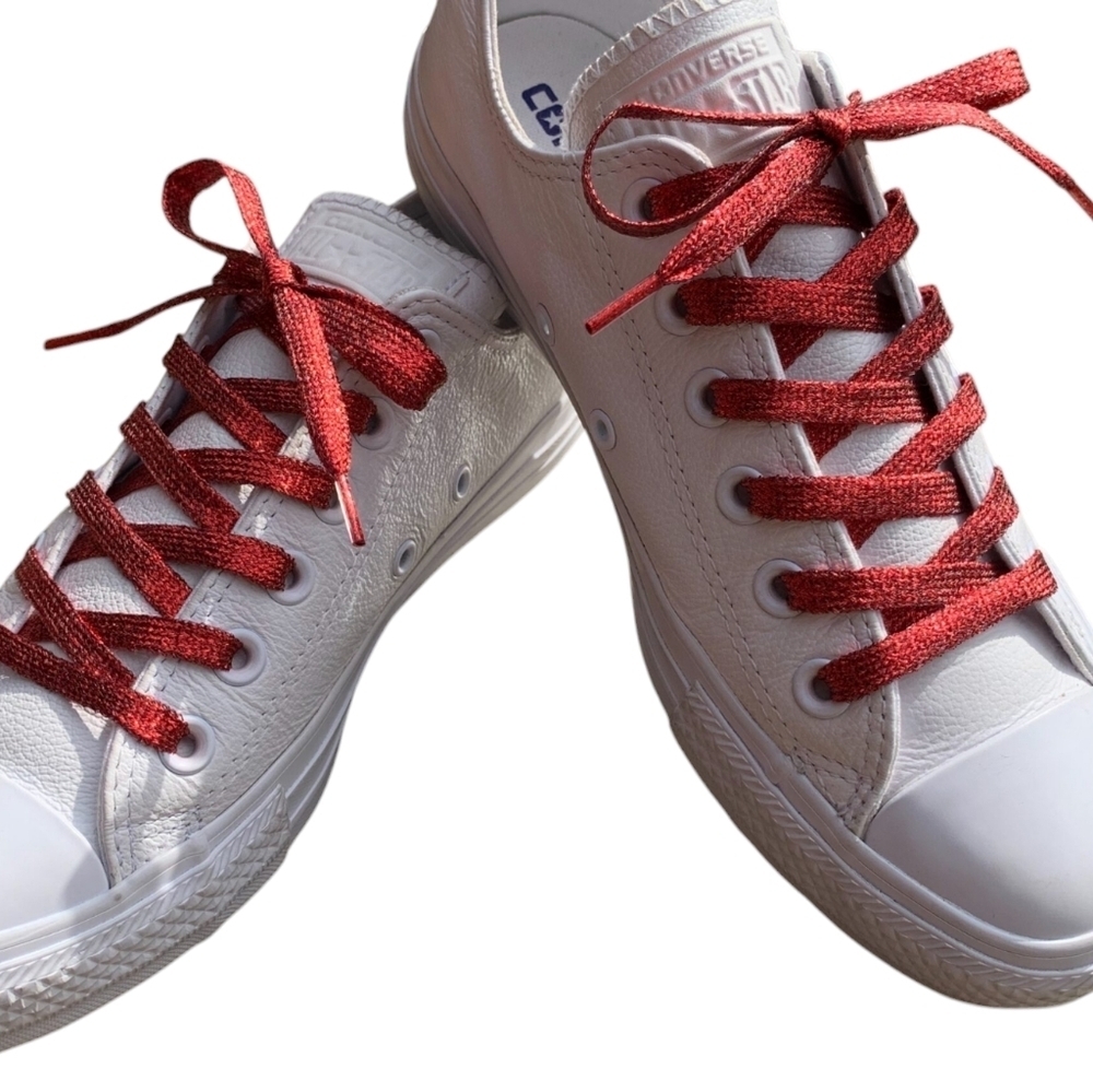Red Metallic Laces